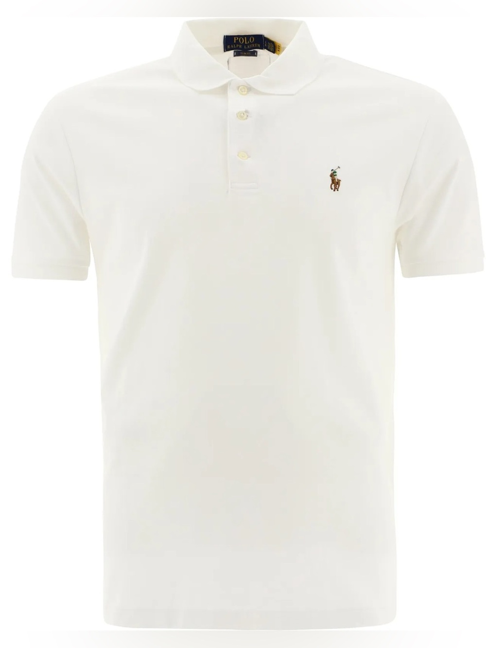 Polo by Ralph Lauren Men’s Off-White Classic Polo with Embroidered Pony